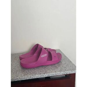 Crocs Classic Fuchsia Slide Sandals Men’s 12 Women’s 14 Comfort Athleisure Casua